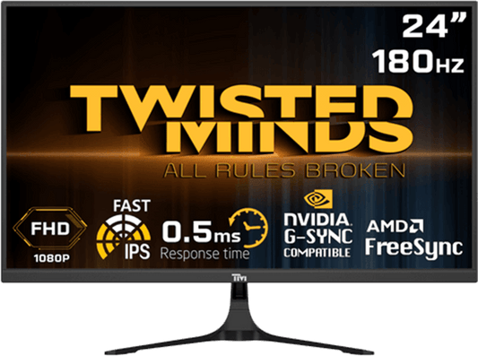 Twisted Minds 23.8inch ,Flat, FAST IPS,0.5 MS, HDMI2.0 Gaming Monitor - TM24FHD180IPS