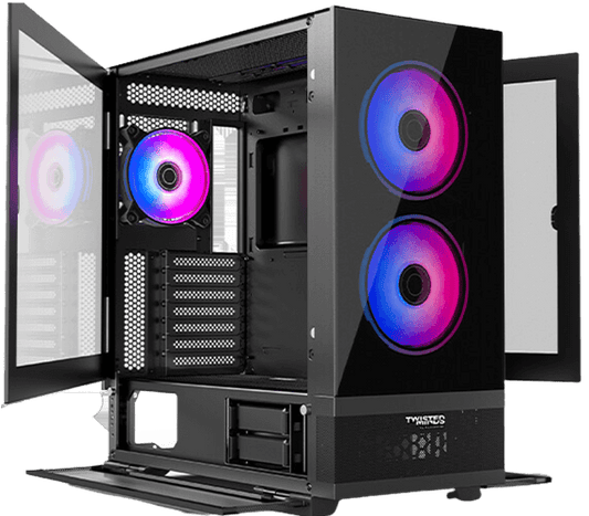 Twisted Minds Minimalist -04 Mid Tower Gaming Case - Black