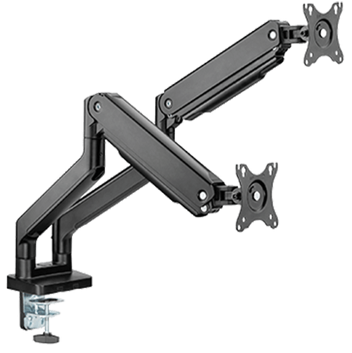 Twisted Minds Dual Monitor Heavy Duty Spring Assisted Monitor Arm USB Port TM-60-C012
