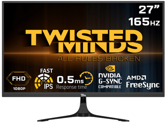 Twisted Minds 27'' Flat ,FHD 165Hz ,Fast IPS, 0.5ms, HDR Gaming Monitor TM27FHD165IPS