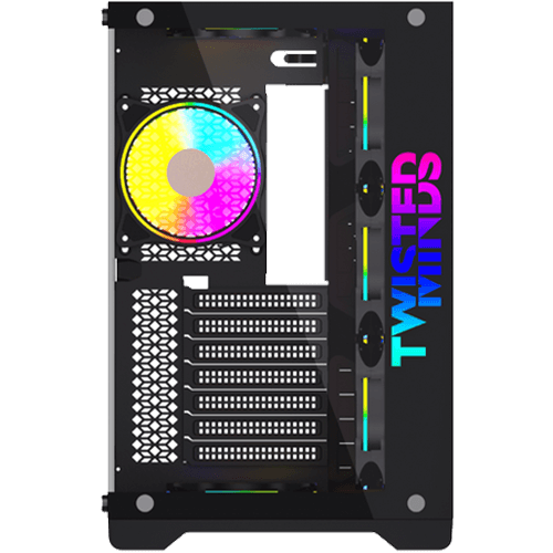 Twisted Minds Bullet-07 Mid Tempered Glass Mid Tower Gaming Case - Black TM1-B-S