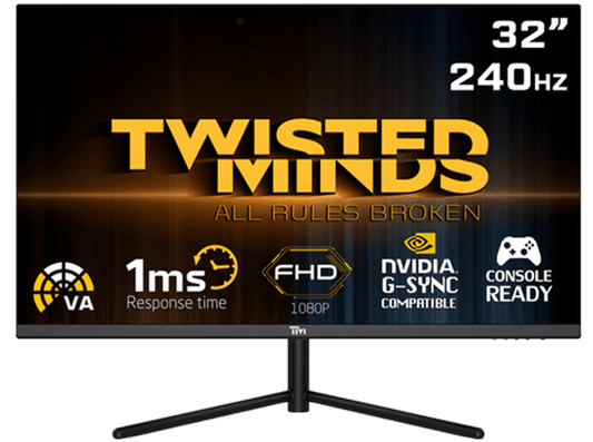 Twisted Minds 32 ,FHD ,240HZ ,VA, 1ms/HDR HDMI2.1 Gaming Monitor TM32FHD240VA
