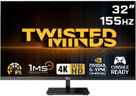 Twisted Minds UHD 32'', 155Hz, 1ms, HDMI 2.1 Gaming Monitor TM32FMDUI