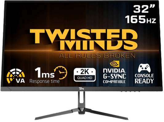 Twisted Minds 32inch, Flat, QHD ,165Hz ,VA, 1ms, HDR , HDMI2.1 Gaming Monitor TM32QHD165VA