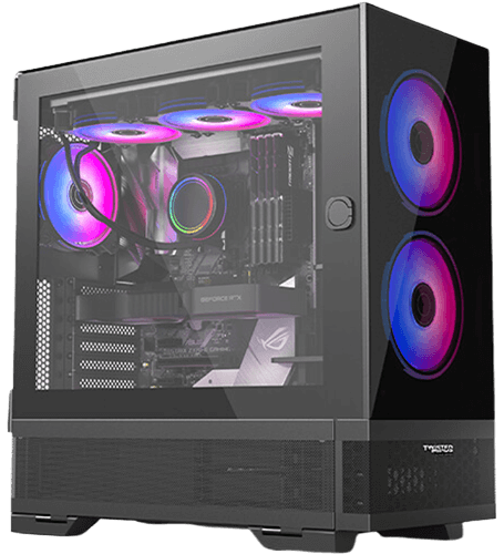 Twisted Minds Minimalist -04 Mid Tower Gaming Case - Black