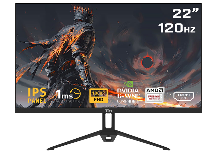 TM ECO SERIES 22”, 120hz, 1MS, FHD, HDMI 2.1 & DP 1.4 Gaming Monitor  TM22FHD120IPS