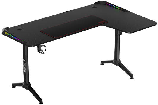Twisted Minds WARRIOR L Shaped Gaming Desk RGB Right Black TM Y