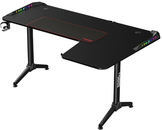 All black hot sale gaming desk